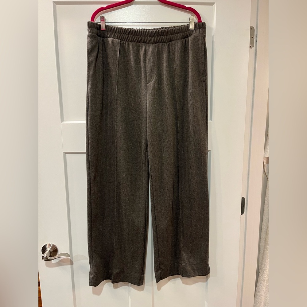 Brown & Black Herringbone straight leg pants XXL NWOT